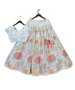 Vente en gros prix lourd Georgette broderie séquence travail Lehenga Choli avec Dupatta indien et pakistanais mariage vêtement ethnique - Product Image 1