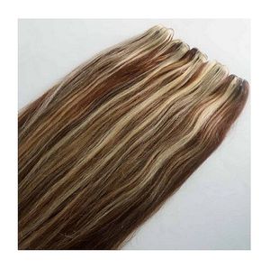 Wholesale double drawn virgin human hair weft piano color hair piece from Vietnam - Product Image 1