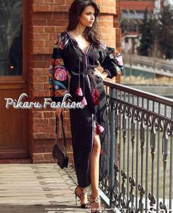 ผู้หญิงแบบดั้งเดิมดอกไม้บอลลูนแขนยูเครนชุดปักสบายๆสง่างามพู่สําหรับฤดูใบไม้ร่วงและฤดูหนาว - Product Image 6