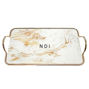 Nueva llegada Diseño Elegante Bandeja Diseño de mármol Bandeja para servir alimentos Snacks y bandeja para servir frutas secas - Product Image 4