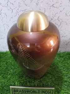 Urna de cremación moderna para cenizas, suministros funerarios, Brassworld, India - Product Image 6