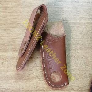 Cuchillo de caza de hoja fija de acero D2 duradero de alta calidad con mango de madera de sandalia amarilla y Funda de cuero OEM/ODM personalizable - Product Image 2