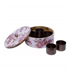 Boîte à épices en bois de qualité supérieure taille et forme personnalisées ustensiles de cuisine Masala Dabba boîte à épices à bas prix - Product Image 1