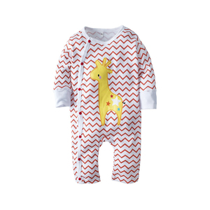 Mameluco de algodón orgánico para bebé, ropa de bebé recién nacido de color personalizado con pie de manga completa para 0-3 meses - Product Image 1