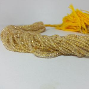 ลูกปัดหินควอตซ์รูไทล์สีทองธรรมชาติขนาด 2 มม. ทรงรอนเดลล์เหลี่ยมเพชรพลอย  ร้อยเป็นสาย  ได้รับการรับรองจาก IGI ขายส่งจำนวนมาก สำหรับงาน DIY - Product Image 3