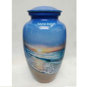 Adhesivo único pegado urna de metal para adultos para la venta al por mayor Venta caliente metal pájaro impreso adulto cremación al por mayor urna barata para la venta - Product Image 3