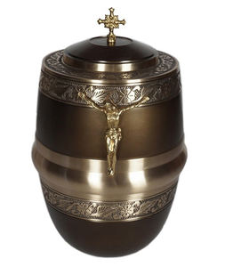 โกศบรรจุอัฐิโลหะรูปไม้กางเขนคาทอลิก โกศบรรจุอัฐิโลหะทองเหลืองแบบยุโรป โกศบรรจุอัฐิโลหะสำหรับงานศพทางศาสนา - Product Image 5