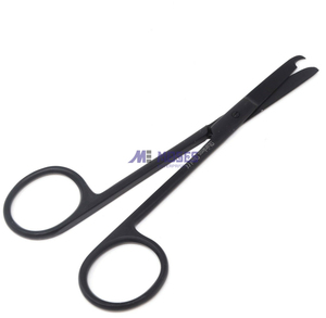 Tijeras de costura de 4,5 ", delicadas, con gancho de extracción de sutura, color negro - Product Image 4