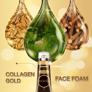 Thailand Product คอลลาเจนโกลด์โฟมหน้ากระจ่างใสต่อต้านริ้วรอยล้างหน้าด้วยสารสกัดจากรากชะเอม100กรัม - Product Image 4