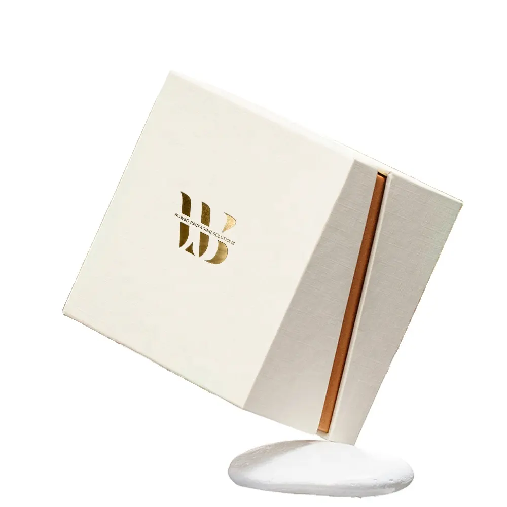 Beauty Portable White Plain Gold Stamp ing Neues Produkt Geschenks ets Drucken Einweg packung Luxe Präsentation Urlaub Engagement