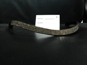 Fancy Crystal Horse Brow Band Material de cuero duradero - Product Image 3