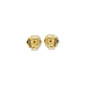 Précieux rond coupe diamant pierre précieuse 18k solide or jaune fait à la main femmes boucles d'oreilles bijoux pour la vente en gros - Product Image 3