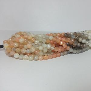 สร้อยคอพลอยเม็ดกลมเรียบลายพระจันทร์ธรรมชาติขนาด5มม. 6มม. สายสร้อยลูกปัดตัวแทนจำหน่ายสินค้าออนไลน์จำนวนมาก - Product Image 2