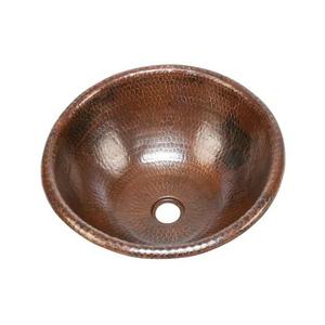 Évier en cuivre martelé avec évier rond de qualité supérieure, lavabo pour la maison et les ustensiles de cuisine d'hôtel - Product Image 3