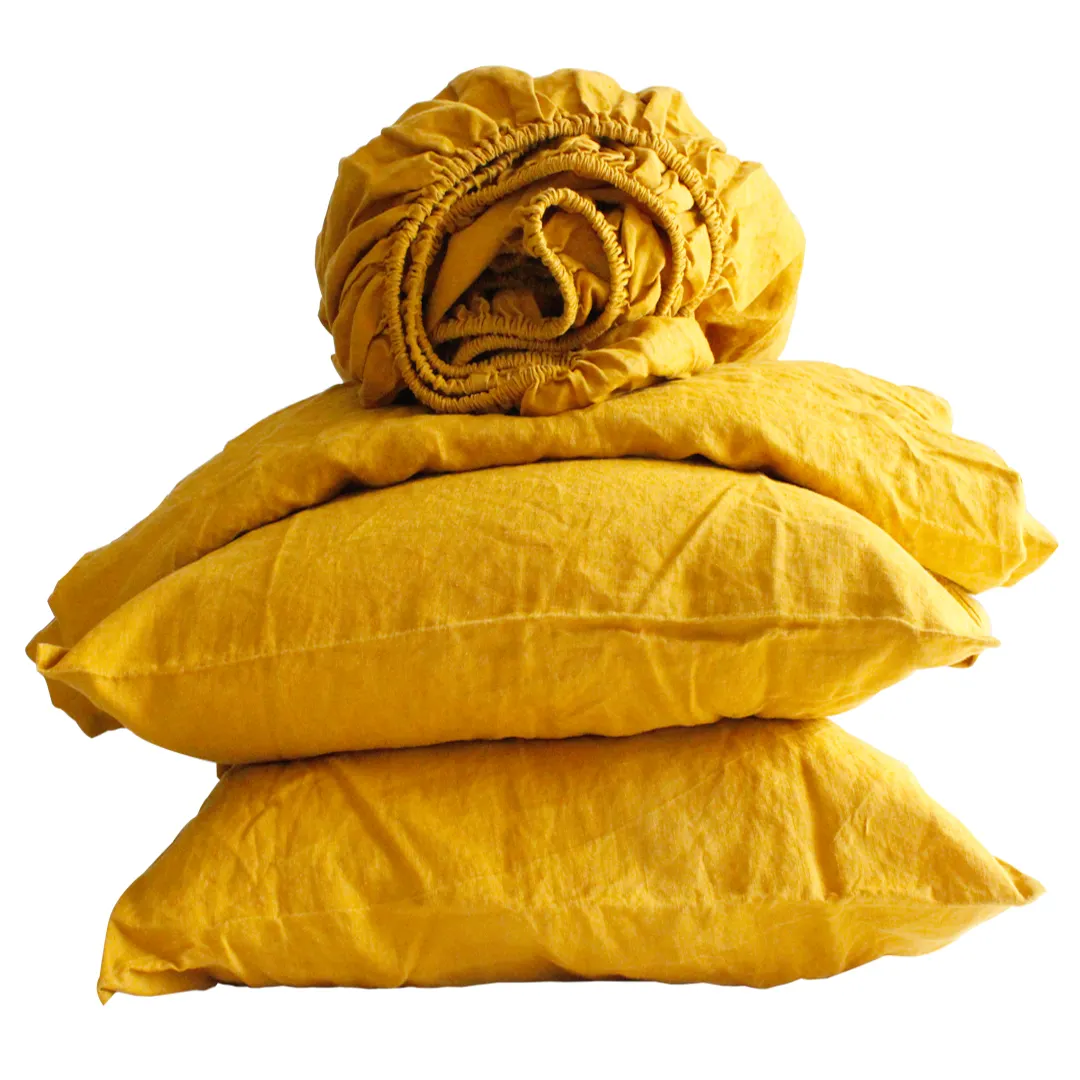 Роскошный комплект постельного белья из 100% французского льняного льна с промытой ферментом, льняной комплект с пододеяльником, простыней и наволочками