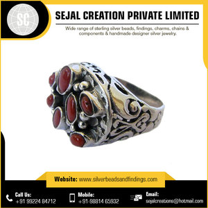 Bague en argent sterling 925 pour femme Sejal Creation, avec perle de 4 mm et connecteurs diamantés – Bijoux élégants très demandés - Product Image 6