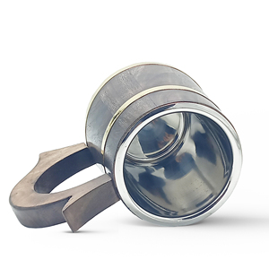 Chope à bière en bois marron foncé durable et écologique de taille moyenne Personnalisable Simple Handgrip Drinkware Derniers cadeaux - Product Image 2