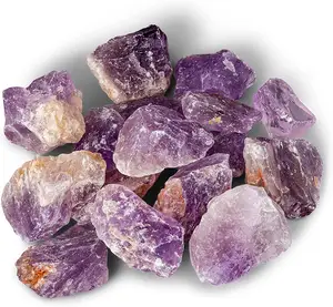 Batu Kasar Amethyst Mentah Kasar Bongkahan untuk Alam Tanpa Poles Kasar Batu Permata Batu Mulia Kristal Alami