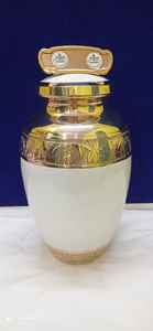 Urna de cremación para adultos de latón antiguo Estilo americano multicolor de Brassworld India Suministro funerario Premium - Product Image 6
