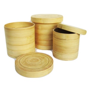 High Quality Natural Lacquer round Bamboo <b>Box</b> Premium Bamboo Crafts Vietnam Handicraft - Product Image 3