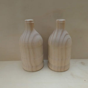 Botella de Madera Decorativa, Botellas de Madera Antiguas al por Mayor, Artesanía con Forma de Botella, Decoración Personalizable en Cualquier Tamaño y Forma - Product Image 5