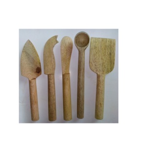 Venta al por mayor de mango cuchara de madera juegos de cubiertos último mango diseño utensilios de cocina y uso de artículos de hotel - Product Image 3