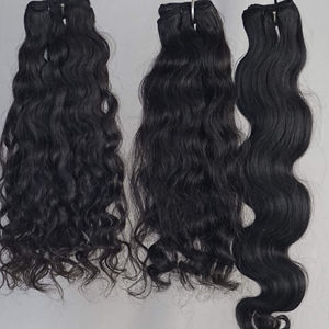 Cheveux humains brésiliens bruts non transformés Machine Double trame Cuticule alignée Extensions de cheveux vierges Remy Vague de corps Vague naturelle Tout - Product Image 2