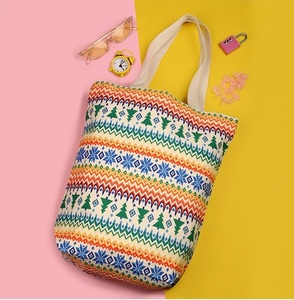 Bolsa de compras grande ecológica personalizada nueva bolsa de algodón de lona reciclada para mujer con logotipo impreso - Product Image 6