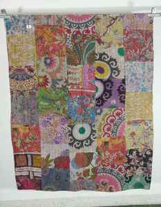 De diseño floral colchas kantha edredones de telas 100% algodón para textiles para el hogar y los diseñadores de interiores - Product Image 2