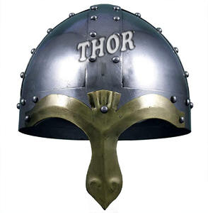 Casco de Cruzado Norman con Protector Nasal de Acero, Calibre 18, Plateado Pulido, Armadura para Hombre, Estilo Náutico, Disfraz de Guerrero, Artesanía en Metal - Product Image 5