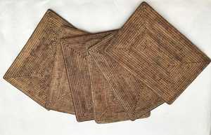 Napperon rectangulaire en rotin, tissé à la main, antidérapant, avec fonction résistant à la chaleur, 1 pièce - Product Image 4