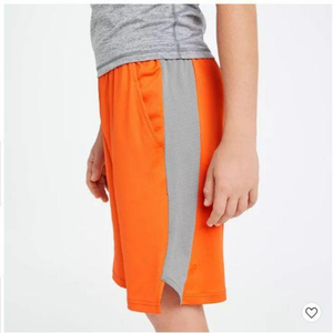 Pantalones cortos de baloncesto naranja con tira para hombre/niño al por mayor - Product Image 3