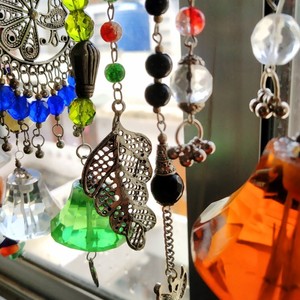 Hanging Door Stopper Wire <b>Hook</b> Organizer Crystal Beads Decor | <b>Car</b> Diffuser Hanging Lights Flower Pot Gemstone Home Decor - Product Image 4