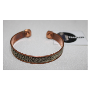 Handmade Traditional Copper <b>Cuff</b> for <b>Bracelet</b> in Golden Color Women's <b>Fashion</b> with Woven Brass Design for Wedding and Parties - Product Image 1