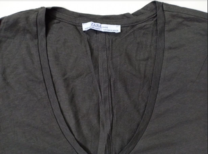 Camisetas de Algodón Teñido de Alta Gama, Excedentes de Prendas de Marca, para Mujer, Manga Larga, Cuello en V, Transpirables, Casuales, de Punto - Product Image 3