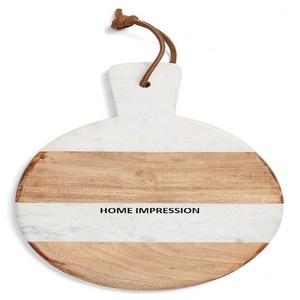 Planche à découper de luxe en marbre et en bois au design vintage Planches à découper antiques en bois et en marbre à prix attractif - Product Image 1