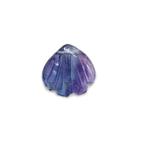 Opale dendrite 12 mm en forme de coquille, pierre précieuse sculptée, sculpture à la main naturelle - Pierre précieuse sculptée en forme de coquille - Product Image 2