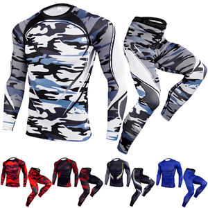 Wholesale Compression Pants Shirt Top Long Sleeve <b>Jacket</b> Set Suit Face Cover Gym Fitness Sets 5Pcs Men's <b>Workout</b> Clothes - Product Image 3