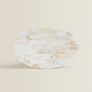 Jabonera de madreperla con incrustaciones de fregona en diseño de lujo y jabonera de forma ovalada para baño cocina hogar Tradnary - Product Image 2
