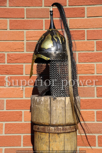 Casque Viking sca chainmail casque, casque en acier calibre 14 avec chainmail - Product Image 3