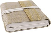 Cuaderno de Tapa Dura con Cubierta de Tela, Ecológico, 100 Hojas, Papel Hecho a Mano, Regalo de Boda para Él y Ella, Estilo Sari