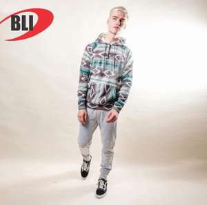 Sudadera con Capucha de Alta Calidad, de Algodón y Poliéster, con Diseño Completo por Sublimación, Sudadera Personalizada con Estampado por Sublimación para Hombre - Product Image 3