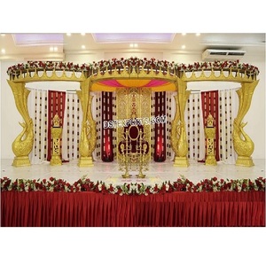 Mandril de fibra de pavo real para boda, diseño único de FRP dorado, mandalas de boda, envío increíble - Product Image 1