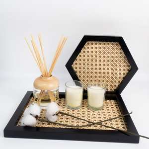 Ratán natural de alta calidad para decoración del hogar, bandeja de madera para servir, venta al por mayor - Product Image 4