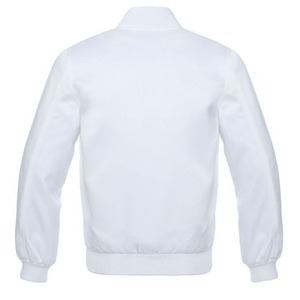 Chaqueta de satén hecha a medida negra en blanco, chaquetas universitarias de satén de alta calidad con bolsillo lateral para hombre - Product Image 4