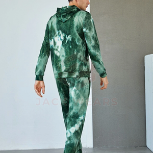 Alta calidad personalizado transpirable de talla grande Tie Dye Sudadera con capucha 2 piezas Chándal para correr para hombre - Product Image 2