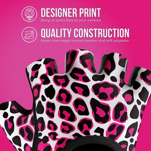 High Quality Half-Finger Workout Gloves for Women <b>Light</b> Palm Padded Custom Printing <b>Cheap</b> Prices for Gym and Sports Use - Product Image 3