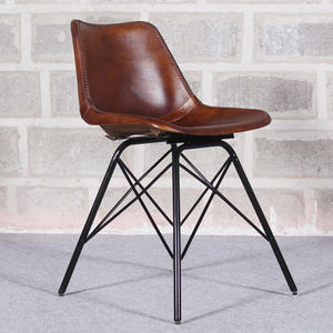 Muebles modernos contemporáneos para el hogar, silla de comedor de hierro y cuero para el hogar, oficina, apartamento, Villa para hoteles - Product Image 1