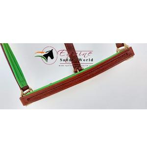 Choix de haute qualité luxe cheval Tack formateur qualité supérieure cuir licou vide canal nez joue pièce matériel de course - Product Image 4