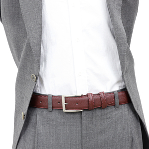 Chất Lượng Cao Ý Nghệ Nhân Chất Lượng Thanh Lịch 3.5Cm 1.38 "Nâu Da Chính Hãng Người Đàn Ông Của Vành Đai 6Pcs Mỗi Hộp - Product Image 2